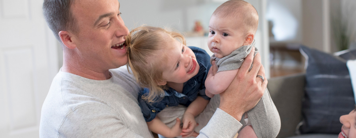 dad bonding with baby